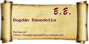 Bogdán Benedetta névjegykártya